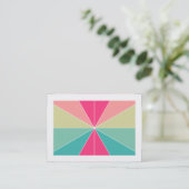 Carte De Visite Segments de couleur 01 (Bordé) (Debout devant)