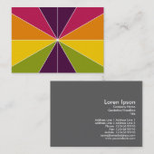 Carte De Visite Segments de couleur 02 (Devant / Derrière)