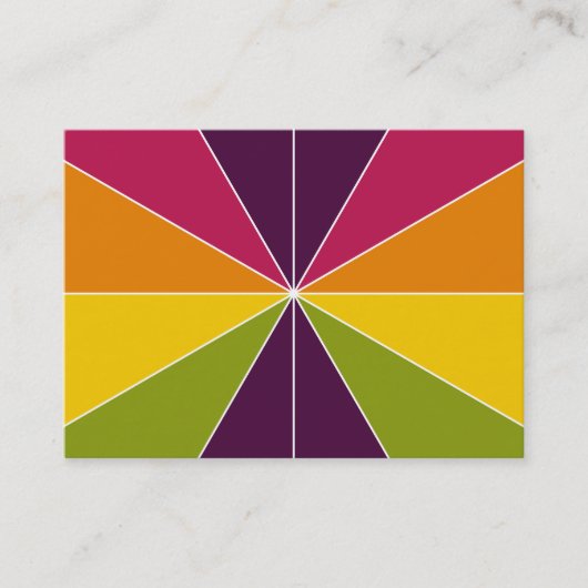 Carte De Visite Segments de couleur 02 (Devant)