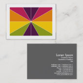Carte De Visite Segments de couleur 02 (Bordé) (Devant / Derrière)
