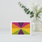 Carte De Visite Segments de couleur 02 (Bordé) (Debout devant)