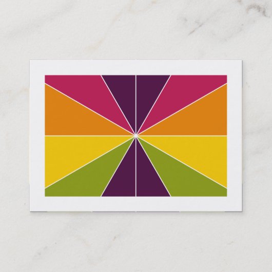 Carte De Visite Segments de couleur 02 (Bordé) (Devant)