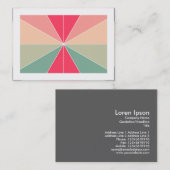 Carte De Visite Segments de couleur 03 (Bordé) (Devant / Derrière)