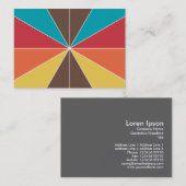 Carte De Visite Segments de couleur 05 (Devant / Derrière)