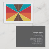 Carte De Visite Segments de couleur 05 (Bordé) (Devant / Derrière)
