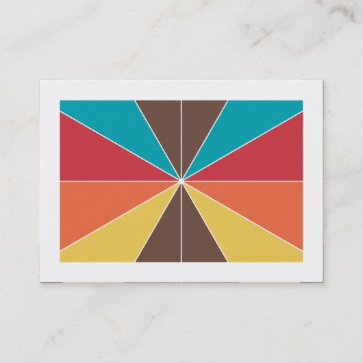 Carte De Visite Segments de couleur 05 (Bordé) (Devant)
