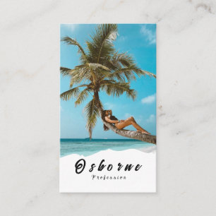 Carte De Visite Séjour exotique aux Maldives sous les palmiers Voy