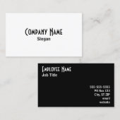 Carte De Visite Sel blanc et poivre noir (Devant / Derrière)