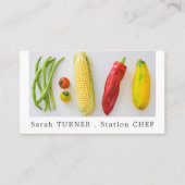 Carte De Visite Sélection de légumes, Chef, Cuisine (Devant)