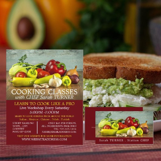 Carte De Visite Sélection de légumes, Chef, Cuisine