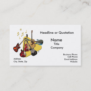 Carte De Visite Sélectionnez votre guitare