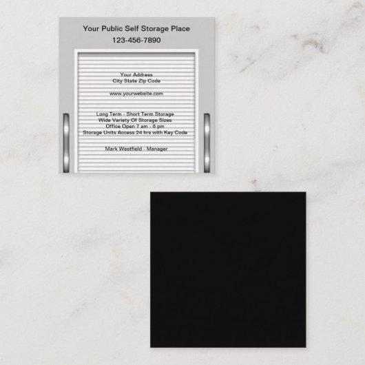 Carte de visite Self-Storage Et Moving Services (Devant / Derrière)