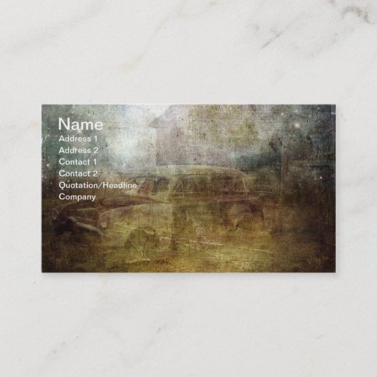 Carte De Visite S'Éloigner Voiture abandonnée (Devant)