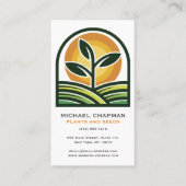 Carte De Visite Semence de germination et soleil Agricole biologiq (Devant)