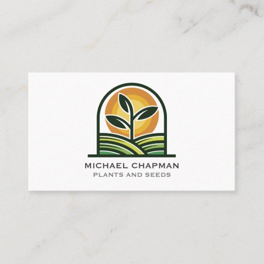 Carte De Visite Semence et soleil (Devant)