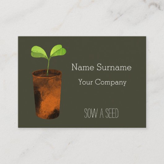 Carte De Visite Semer une graine (Devant)