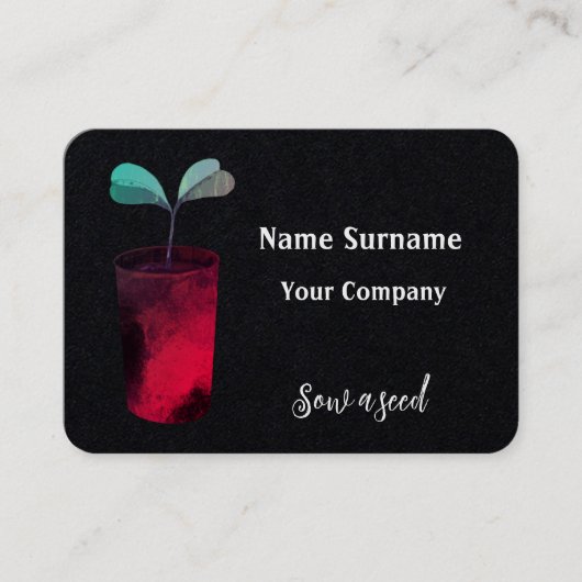 Carte De Visite Semer une graine (Devant)