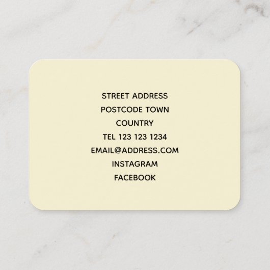 Carte De Visite Semer une graine (Dos)