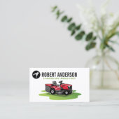 Carte De Visite Semeuse de gazon sur l'herbe | Déclencheur de couv (Debout devant)