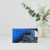 Carte De Visite Semi-bleu avec remorque, (Debout devant)