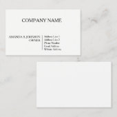 Carte de visite semi-brillant (Devant / Derrière)