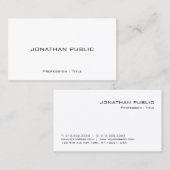 Carte De Visite Semi-brillant de Modèle minimal moderne (Devant / Derrière)