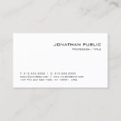 Carte De Visite Semi-brillant de Modèle minimal moderne (Dos)