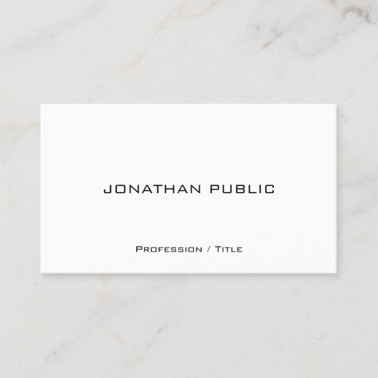 Carte De Visite Semi-brillant de Modèle minimal moderne (Devant)