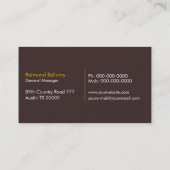 Carte de visite semi-camion (Dos)