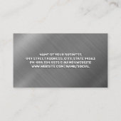 Carte De Visite Semi-camion | Arrière - plan métallique (Dos)