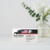 Carte De Visite Semi-camion | Drapeau américain | Aigle (Debout devant)