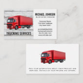 Carte De Visite Semi-camion | Fournitures de transport (Devant / Derrière)