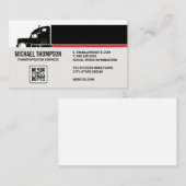 Carte De Visite Semi-camion | Industrie du camionnage | Code QR (Devant / Derrière)