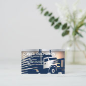 Carte De Visite Semi-camion | Logistique | Métallique (Debout devant)