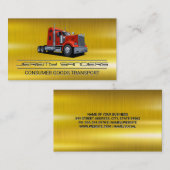 Carte De Visite Semi-camion | Métal or (Devant / Derrière)