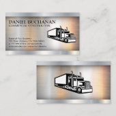 Carte De Visite Semi-camion | Metallique | Logistique (Devant / Derrière)