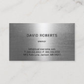 Carte De Visite Semi Camion Moderne Metallic Camionnage Profession (Dos)