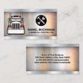 Carte De Visite Semi-camion | Outils de construction (Devant / Derrière)