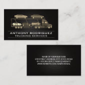 Carte De Visite Semi-camion | Pilote | Livraisons de logistique (Devant / Derrière)