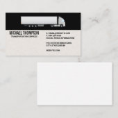 Carte De Visite Semi-camion | Transport logistique (Devant / Derrière)