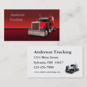 Carte De Visite Semi-Carte de visite rouge (Devant / Derrière)