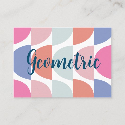 Carte De Visite Semi-cercle géométrique coloré (Devant)