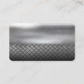 Carte De Visite Semi Truck Fleet Logo | Industrial Steel Metallic (Dos)