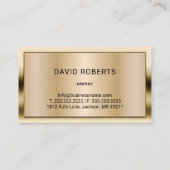 Carte De Visite Semi Truck Professional Trucking Modern Gold Frame (Dos)