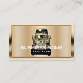 Carte De Visite Semi Truck Professional Trucking Modern Gold Frame (Devant)