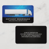 Carte De Visite Semi Truck | Transport Deliveries | Tech (Devant / Derrière)