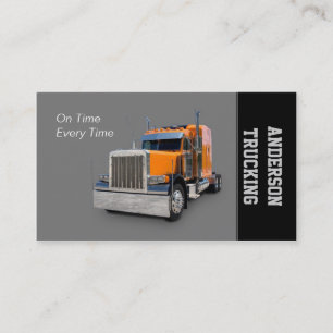 Carte De Visite Semi Truck Transportation Company