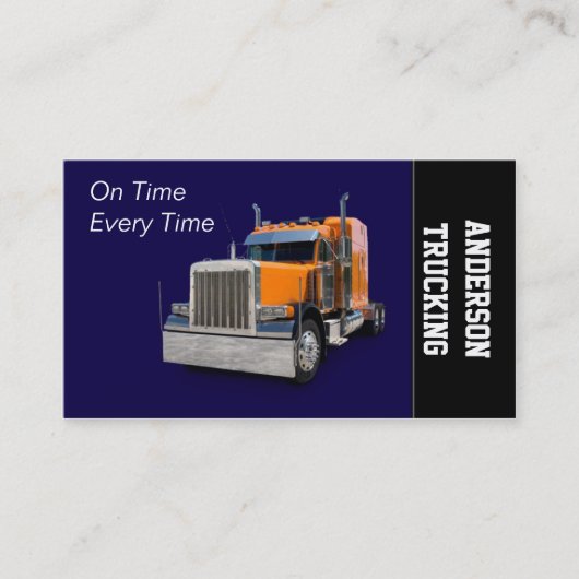 Carte De Visite Semi Truck Transportation Company (Devant)