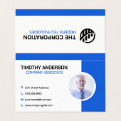 Carte De Visite Senior Business Man | Société (Extérieur déplié)