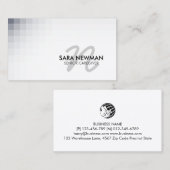 Carte De Visite Senior Caregiver Services Violet Cursive Monogram (Devant / Derrière)